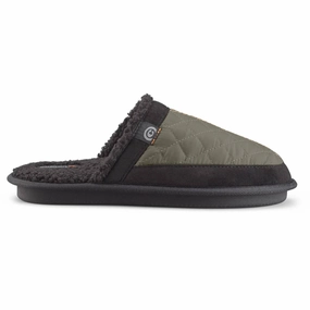 Men's Happy Camper Mule Slipper In Olive Discount Mens Beach Sandals