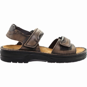 Men's Lappland Sandal In Vintage Grey Leather Discount Mens Beach Sandals