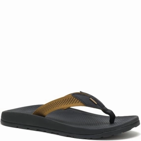 Men's Lowdown Flip-Flops In Score Bronze Discount Mens Beach Sandals