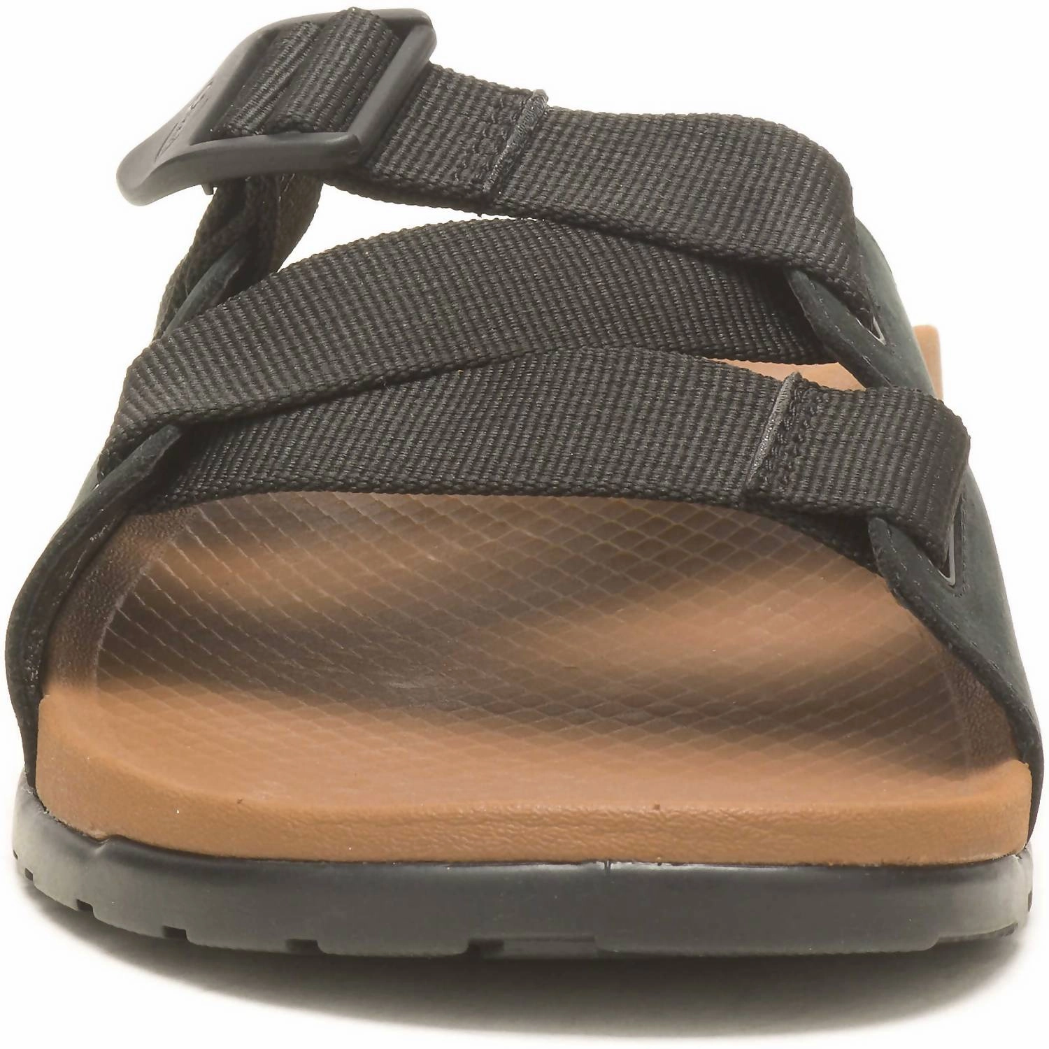 Men's Lowdown Leather Slide Sandal In Black