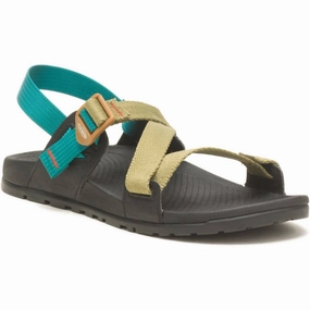 Men's Lowdown Sandal In Avocado Teal Discount Mens Beach Sandals