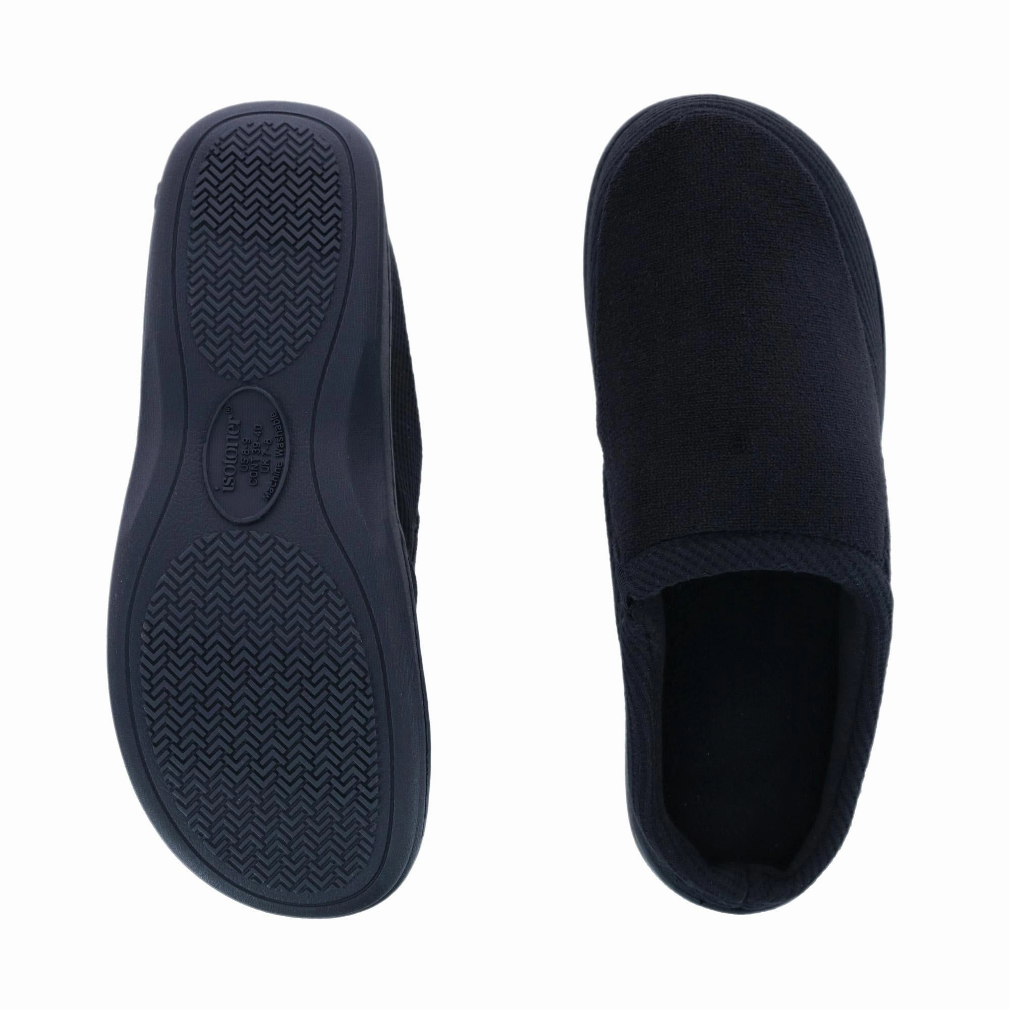 Men's Microterry and Waffle Travis Hoodback Slipper