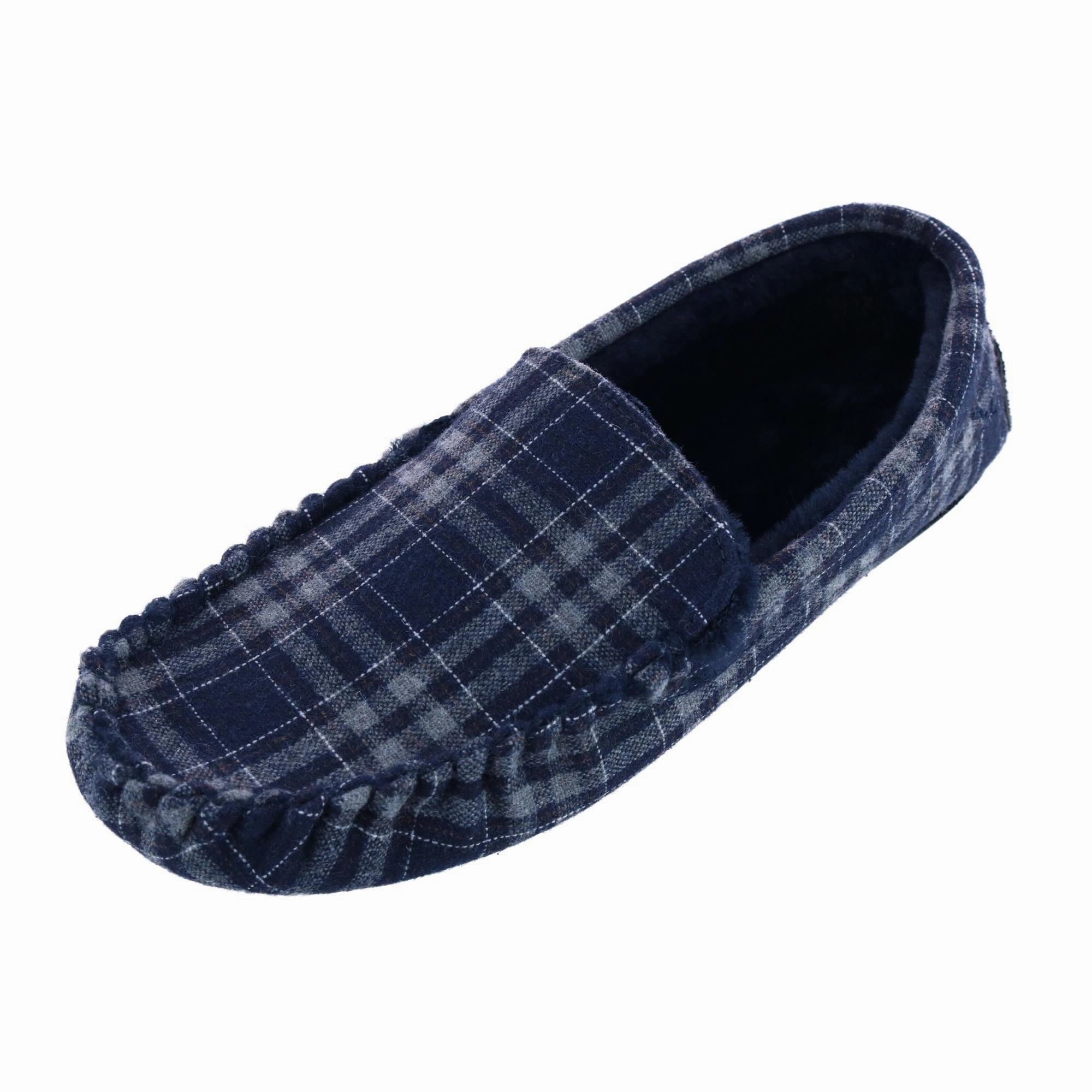 Men's Slip On Plaid Slipper
