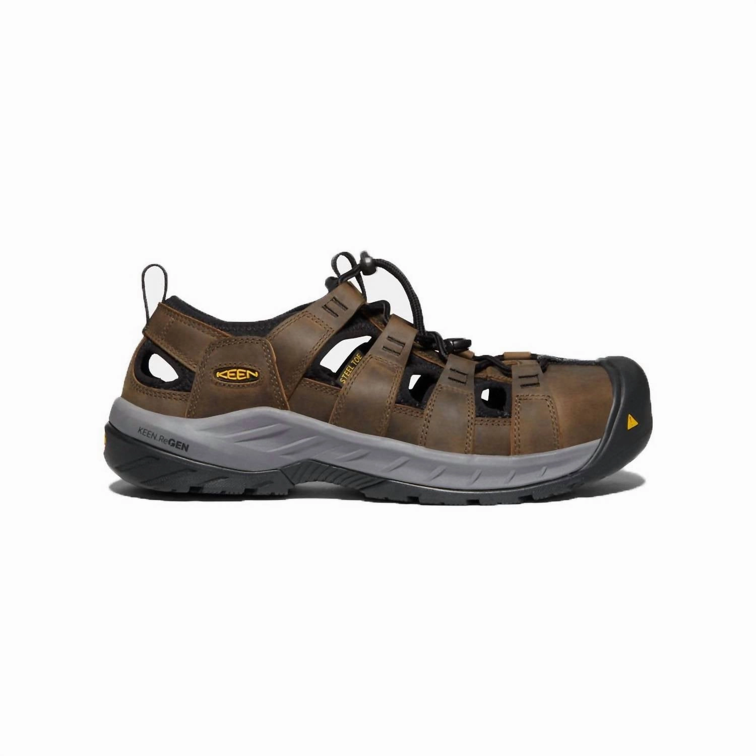 Men's Utility Atlanta Cool Work Sandals In Cascade Brown/black Discount Mens Beach Sandals
