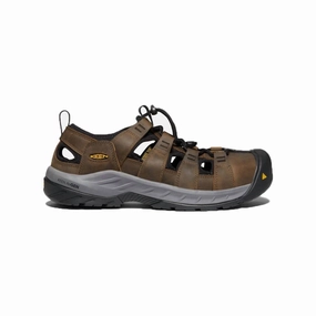 Men's Utility Atlanta Cool Work Sandals In Cascade Brown/black Discount Mens Beach Sandals