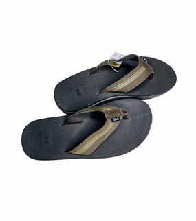 Men's Voya Canvas Flip Flop In Dark Olive Discount Mens Beach Sandals