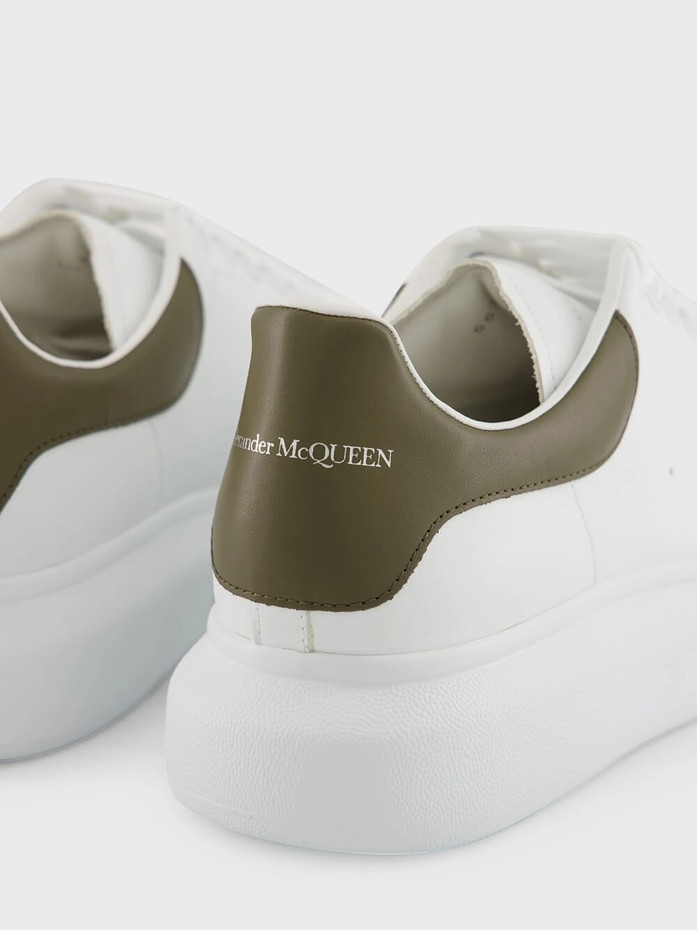 Men's White and Khaki Oversized Sneakers