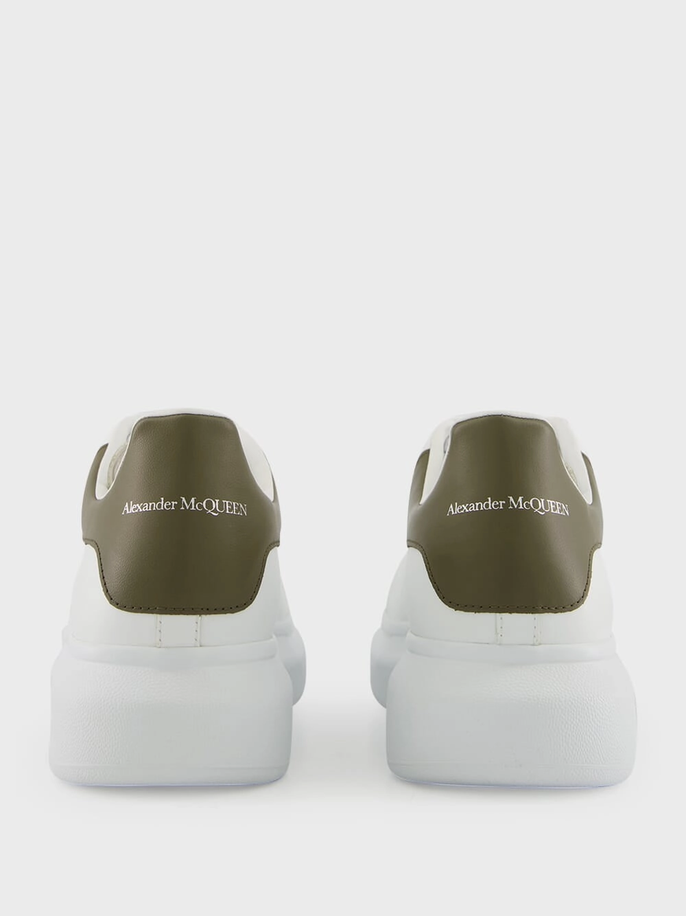 Men's White and Khaki Oversized Sneakers