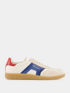 Men's White Leather and Suede DBS Oly Sneaker Promo deal Mens Sneakers
