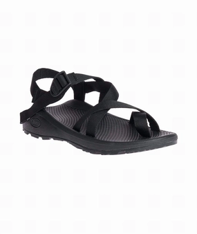 Men's Z/cloud 2 Adjustable Strap Sandal In Solid Black Discount Mens Beach Sandals