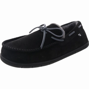 Mens Faux Fur Lined Faux Suede Moccasin Slippers Mens Slippers clearance sale