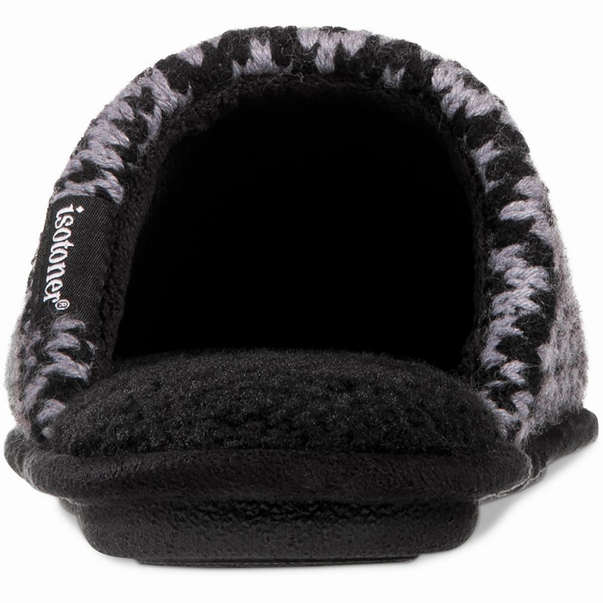 Mens Faux Shearling Chervon Slide Slippers