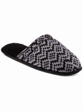 Mens Faux Shearling Chervon Slide Slippers Mens Slippers clearance sale