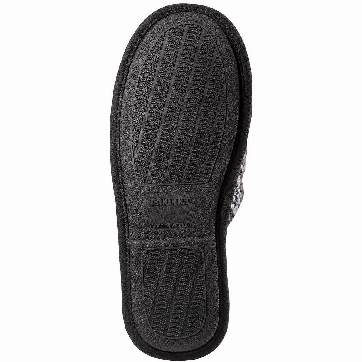 Mens Faux Shearling Chervon Slide Slippers