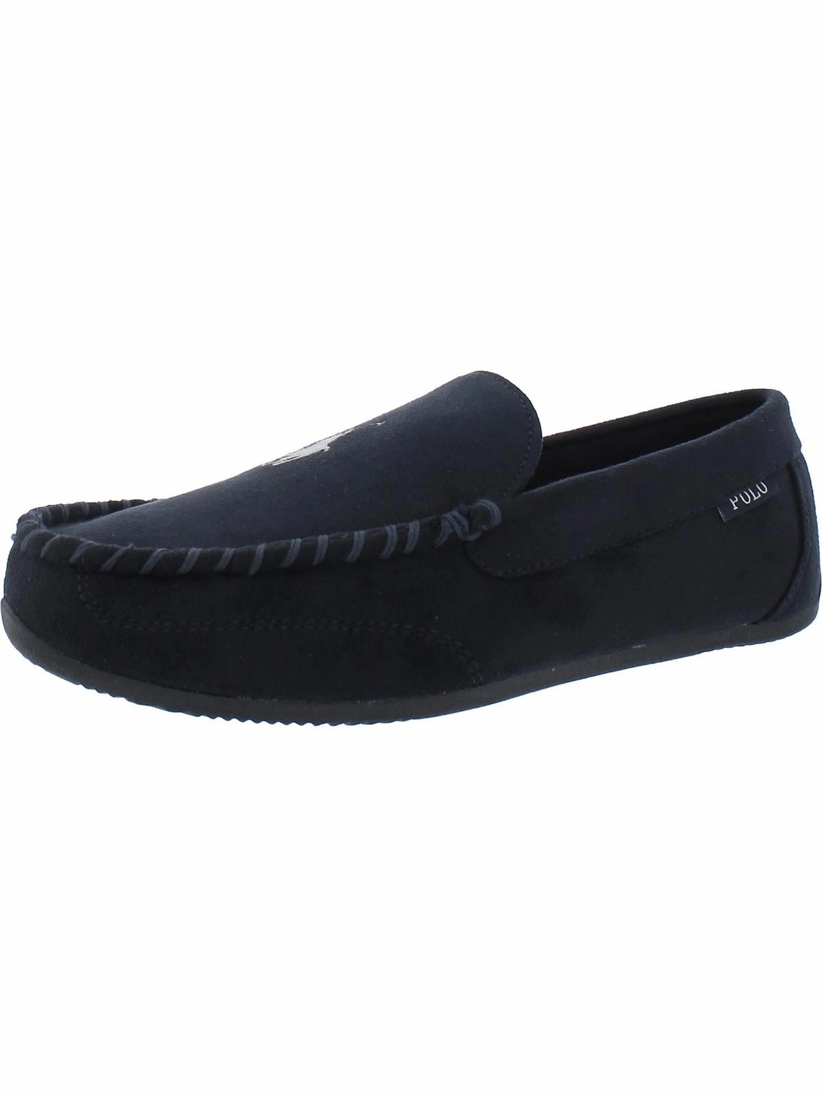 Mens Faux Suede Slip On Loafer Slippers