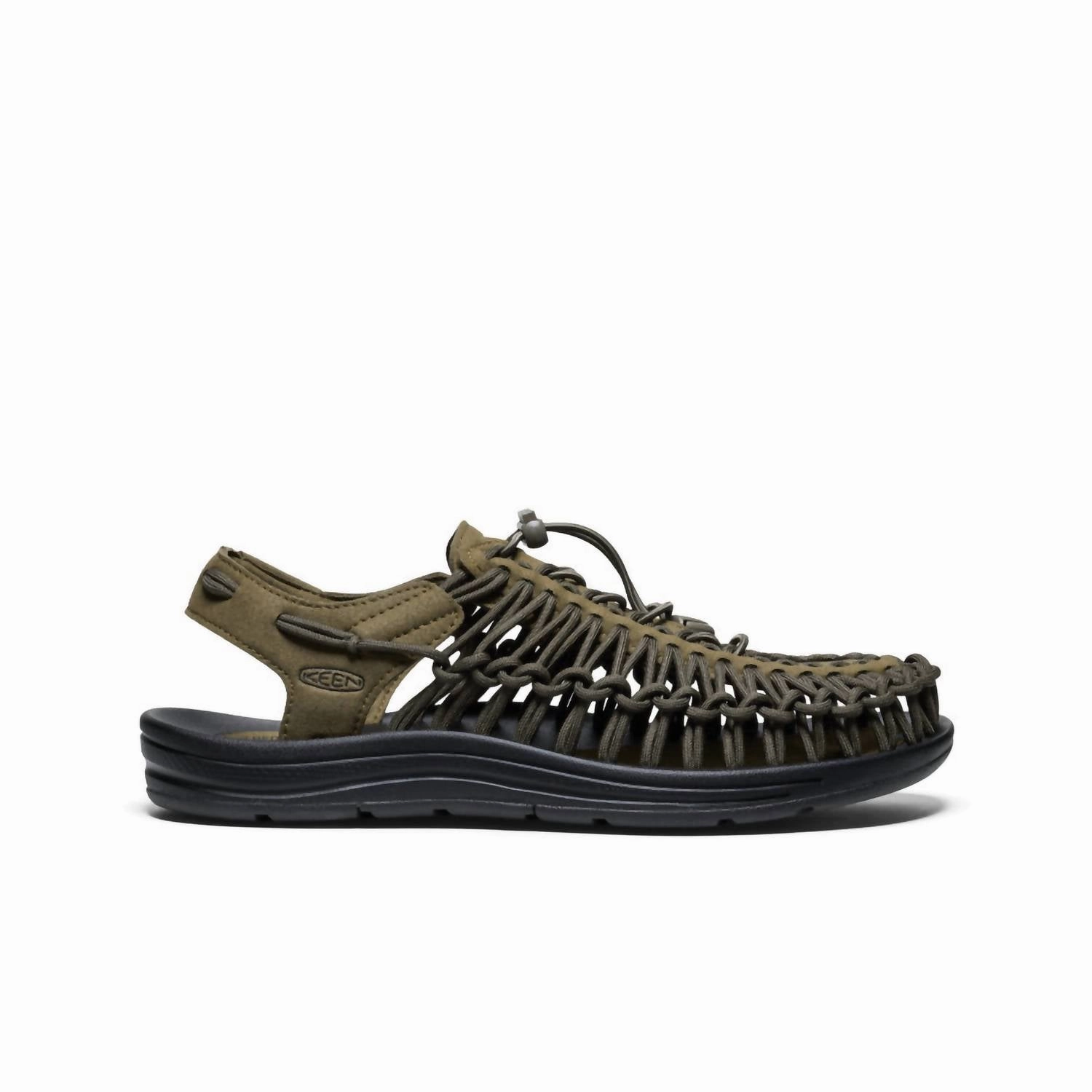 MenS Uneek Sandals -Medium In Dark Olive/black