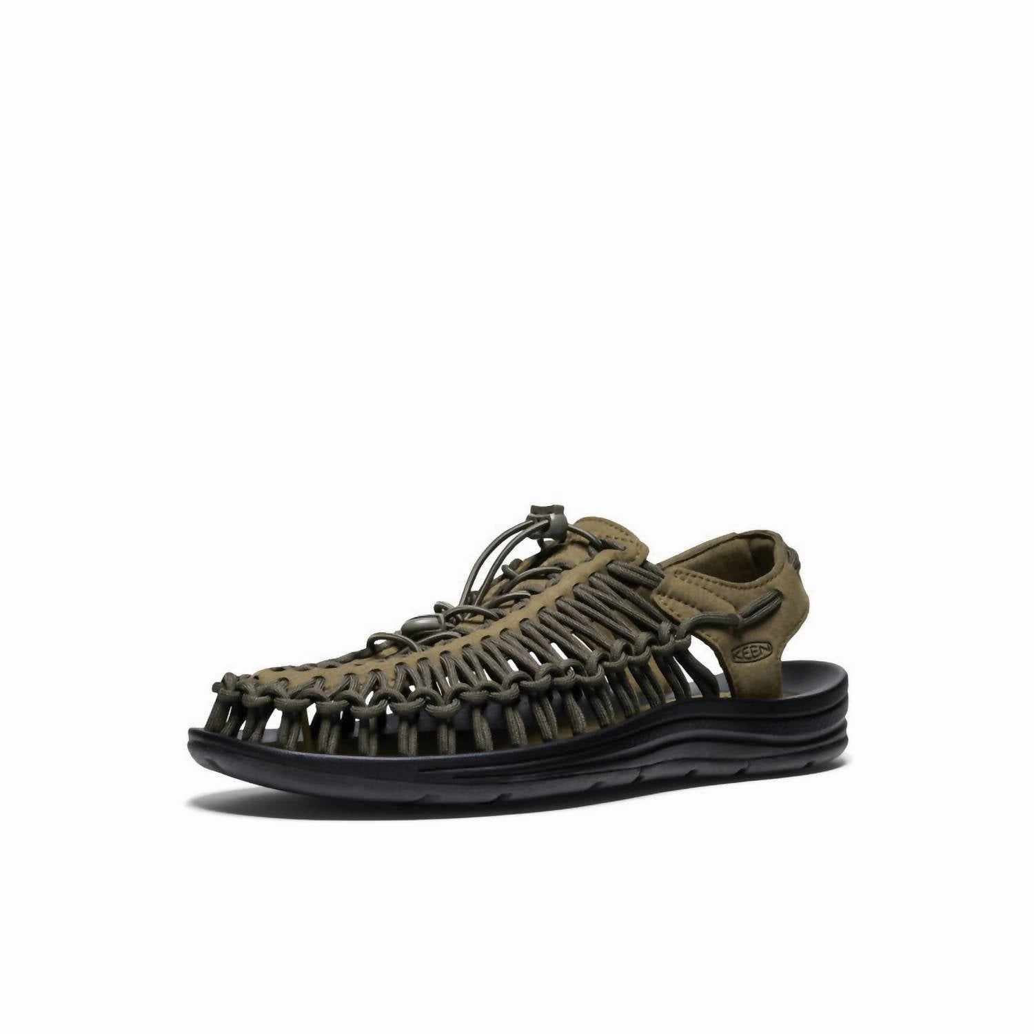 MenS Uneek Sandals -Medium In Dark Olive/black