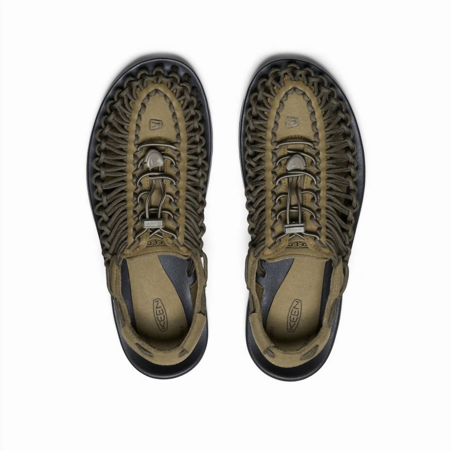 MenS Uneek Sandals -Medium In Dark Olive/black
