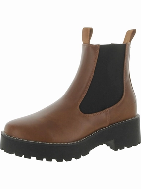 Mia Womens Faux Leather Chelsea Boots Womens Winter Boots promo deal