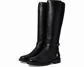 Michael Kors Abigail 40F4ABMB6L-001 Women's 9 Black Leather Riding Boots RHS2439 Womens Boot Deals Today