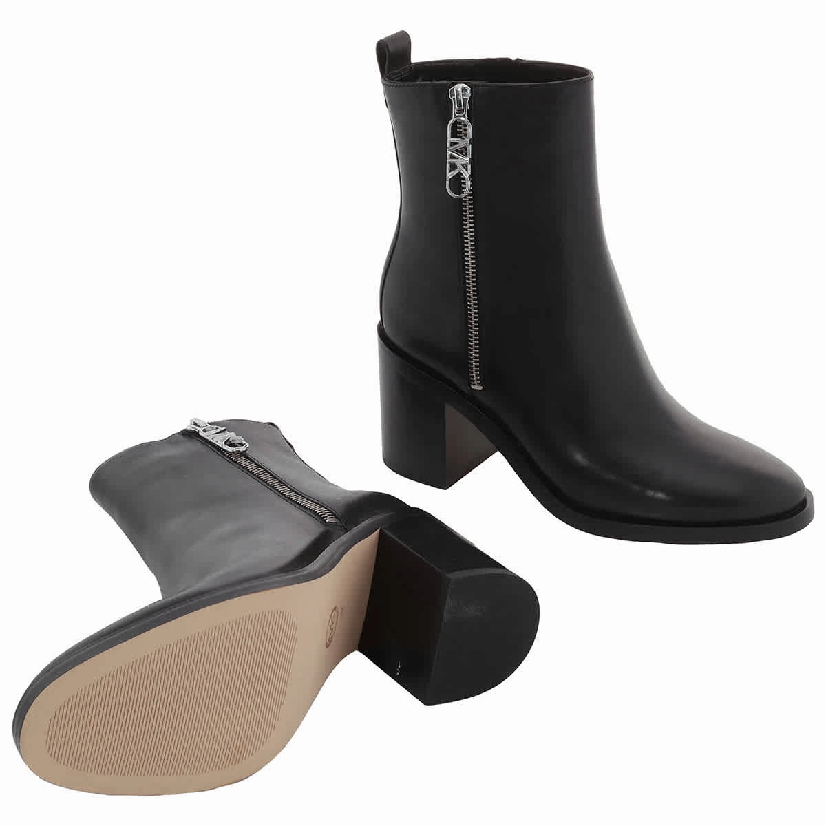 Michael Kors Black Regan Mid Heeled Ankle Boots