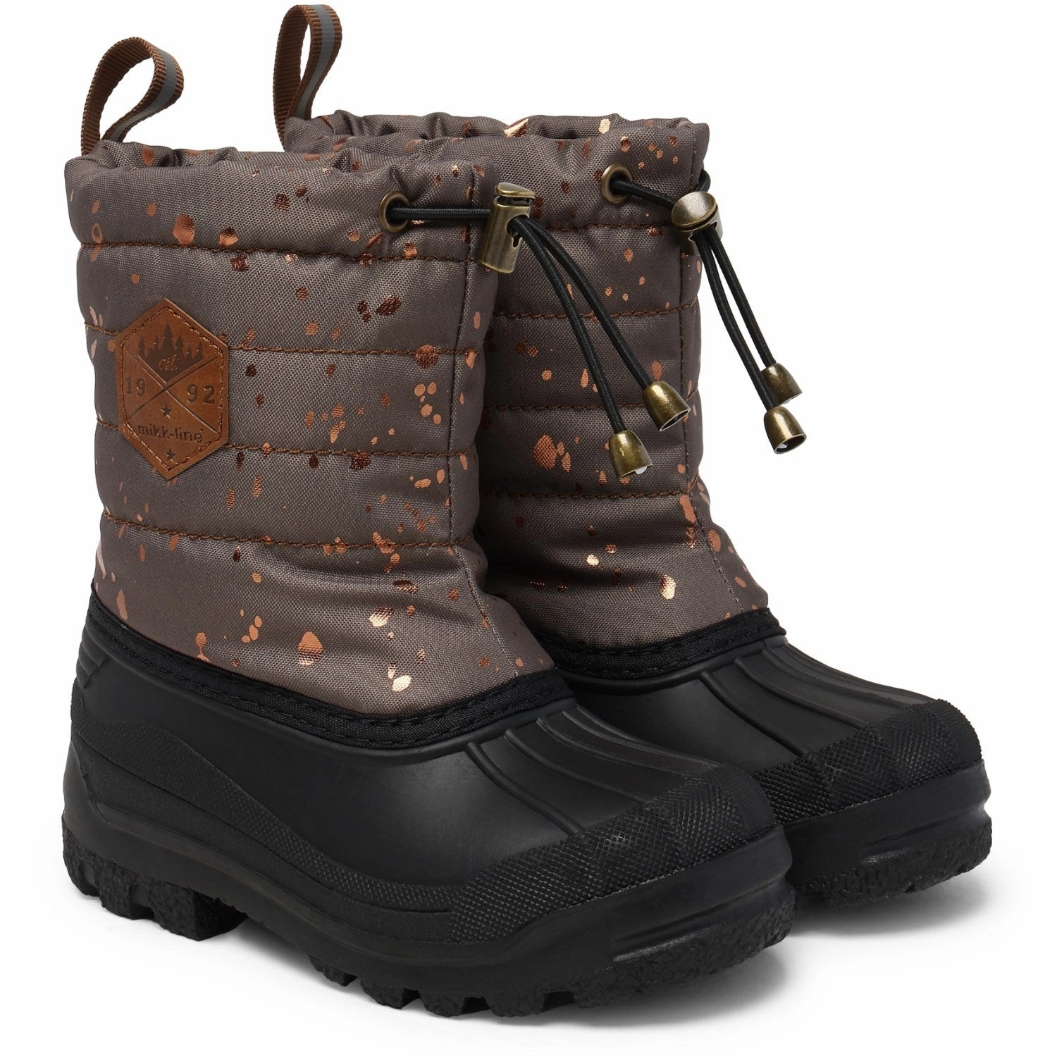 Mikk-Line Chocolate Chip Winter Boot Rubber Kids Rain Boots with free shipping