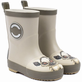 Mikk-Line Doeskin Lemur 3D Wellies Kids Rain Boots with free shipping
