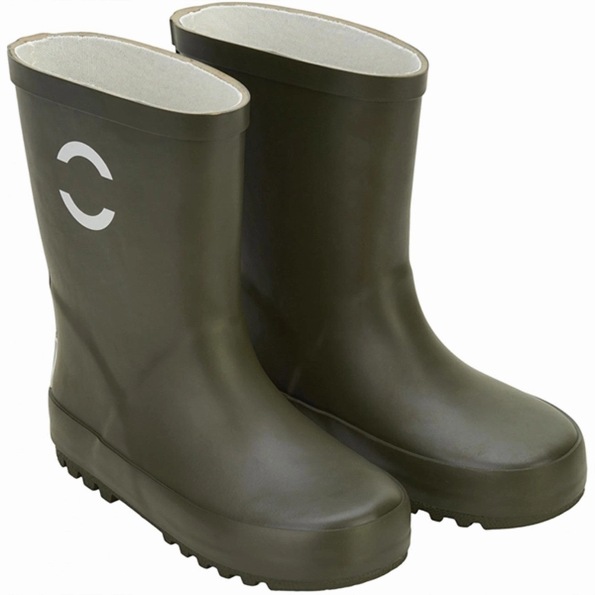 Mikk-Line Dusty Olive Wellies Solid Kids Rain Boots with free shipping