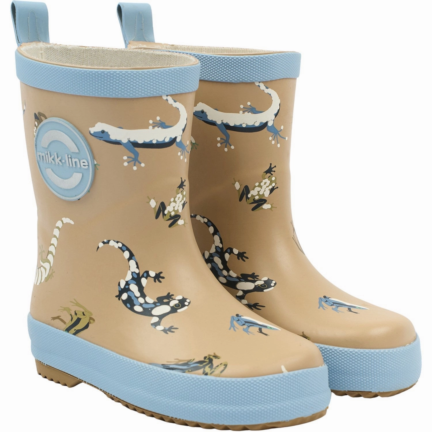 Mikk-Line Faded Denim Magic Wellies Kids Rain Boots with free shipping