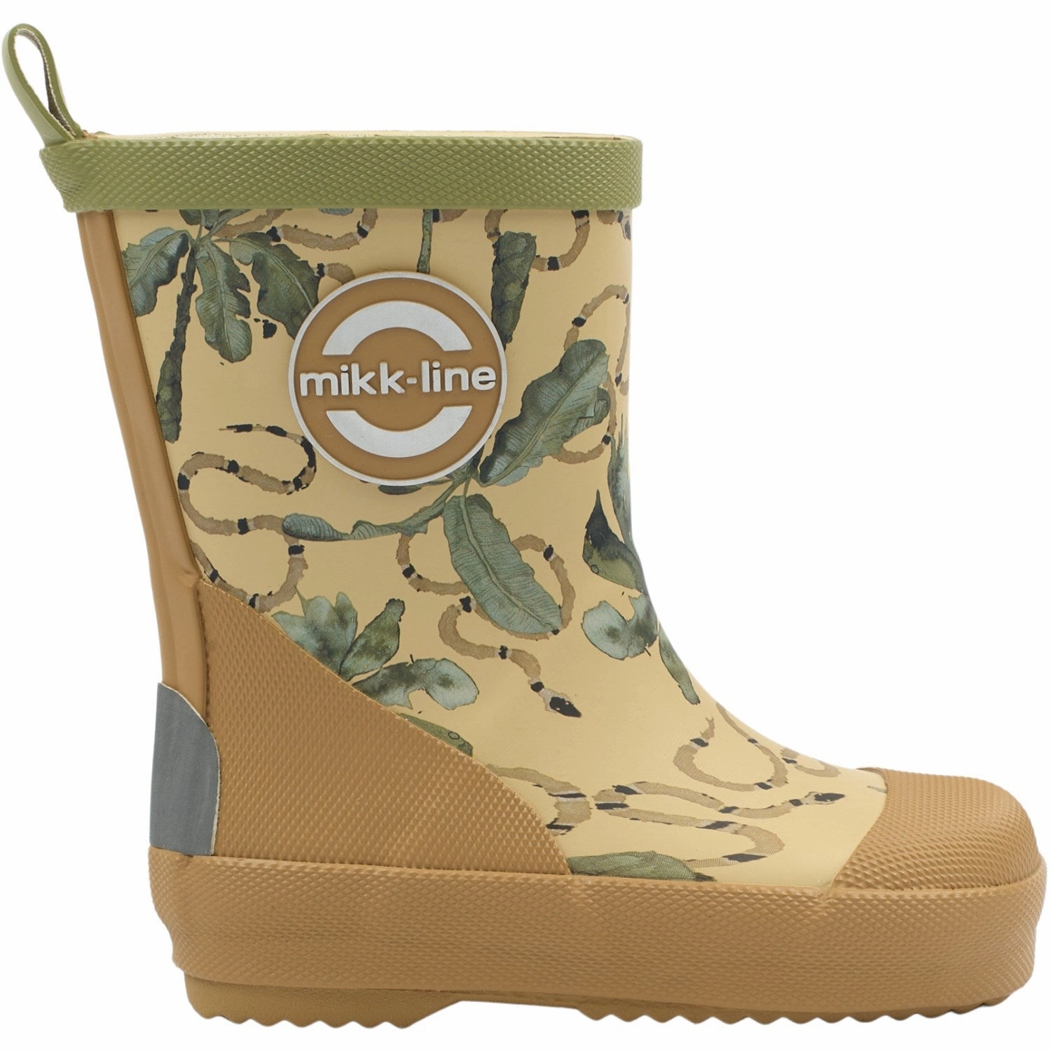 Mikk-Line Gray Green Printed Wellies