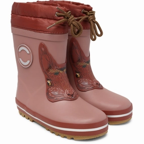 Mikk-Line Henna Winter Wellies 3D Rubber Boots With Lining Kids sale