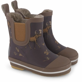 Mikk-Line Mol Short Winter Wellies AOP Rubber Boots With Lining Kids sale