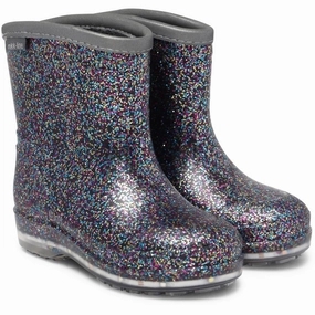 Mikk-Line Multi Glitter Short Winter Wellies - Light Rubber Boots With Lining Kids sale