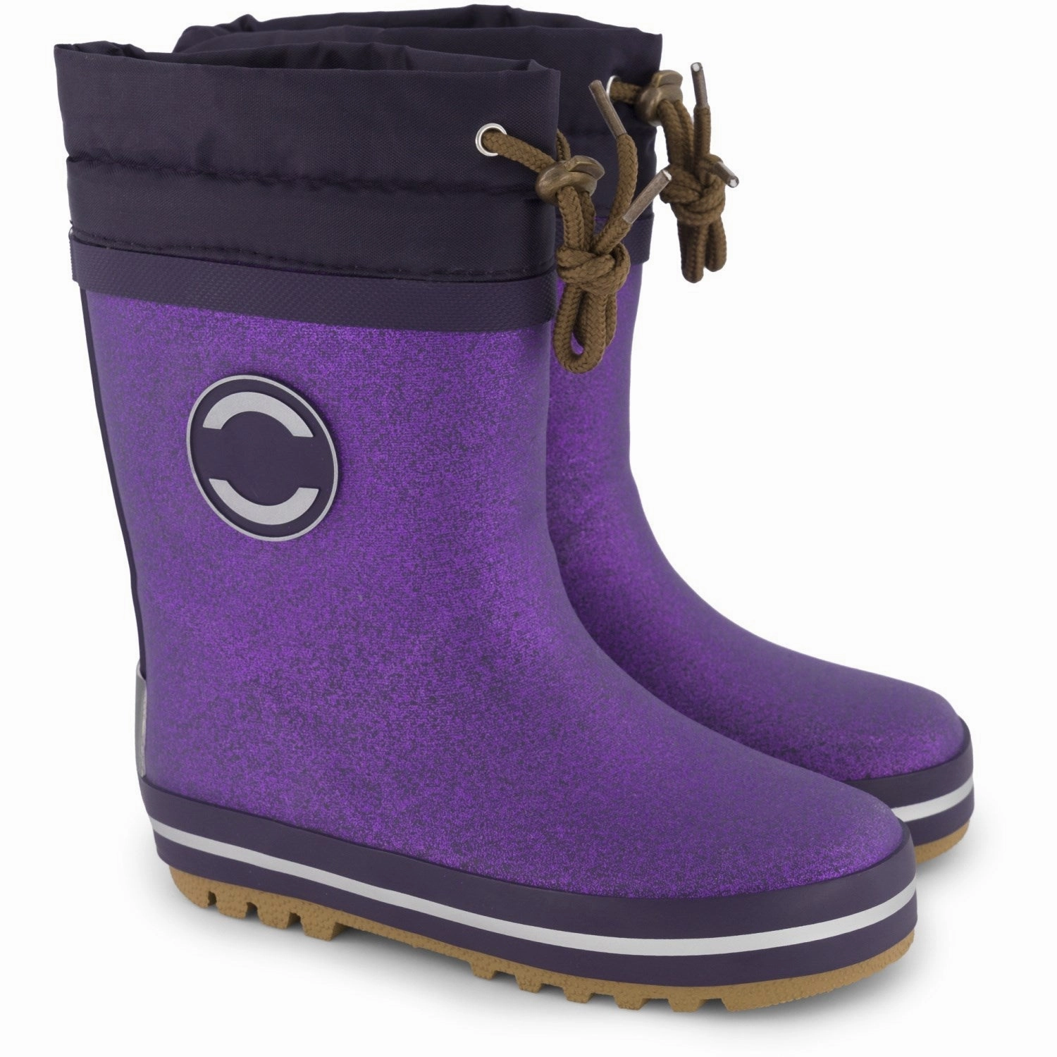 Mikk-Line Nightshade Winter Wellies Glitter Kids Rain Boots with free shipping