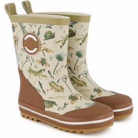 Mikk-Line Printed Wellies Doeskin Kids Rain Boots with free shipping