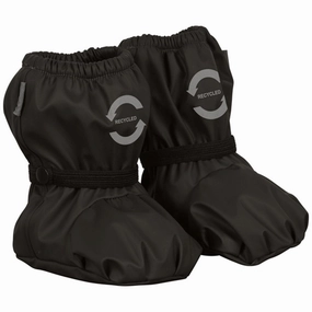 Mikk-Line Rain Footies w. Fleece Black Kids Overshoes Spring/Autumn sale