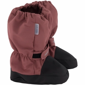 Mikk-Line Rose Brown Footies With Reinforcement Winter Kids Overshoes on clearance