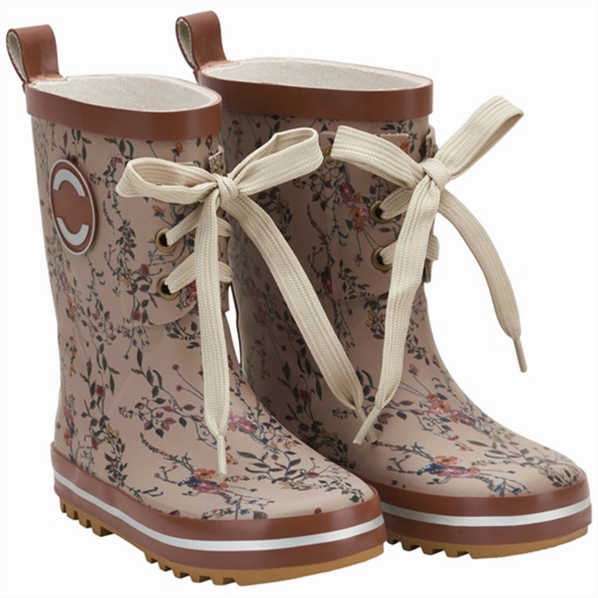 Mikk-Line Rubber Boots Print Nougat Kids Rain Boots with free shipping