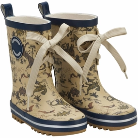 Mikk-Line Rubber Boots Print Olive Gray Kids Rain Boots with free shipping