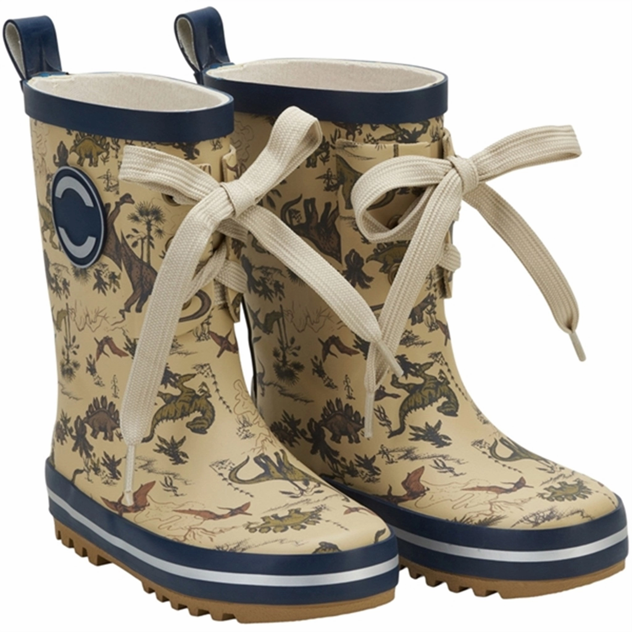 Mikk-Line Rubber Boots Print Olive Gray Kids Rain Boots with free shipping