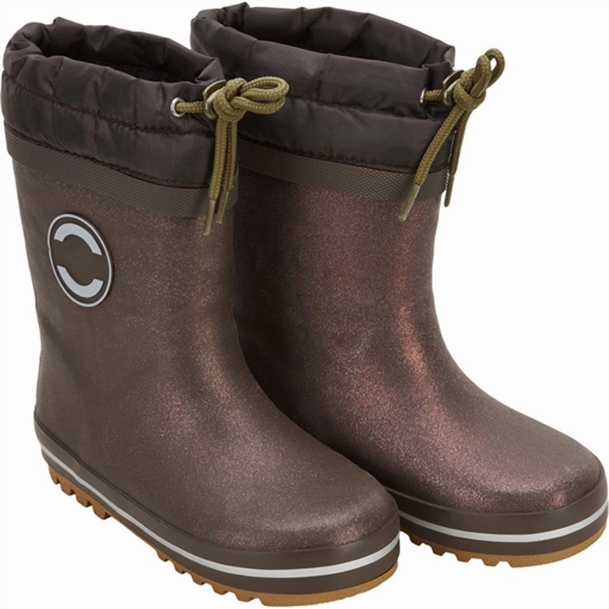 Mikk-Line Winter Wellies Slate Black Rubber Boots With Lining Kids sale