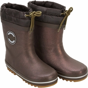 Mikk-Line Winter Wellies Slate Black Rubber Boots With Lining Kids sale
