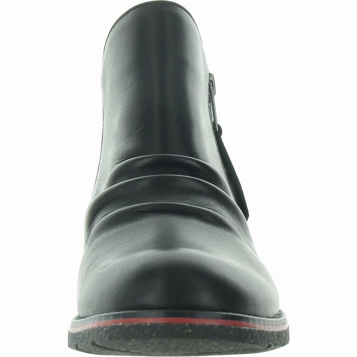 Mila Womens Zipper Leather Booties