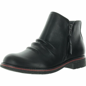 Mila Womens Zipper Leather Booties Womens Winter Boots promo deal