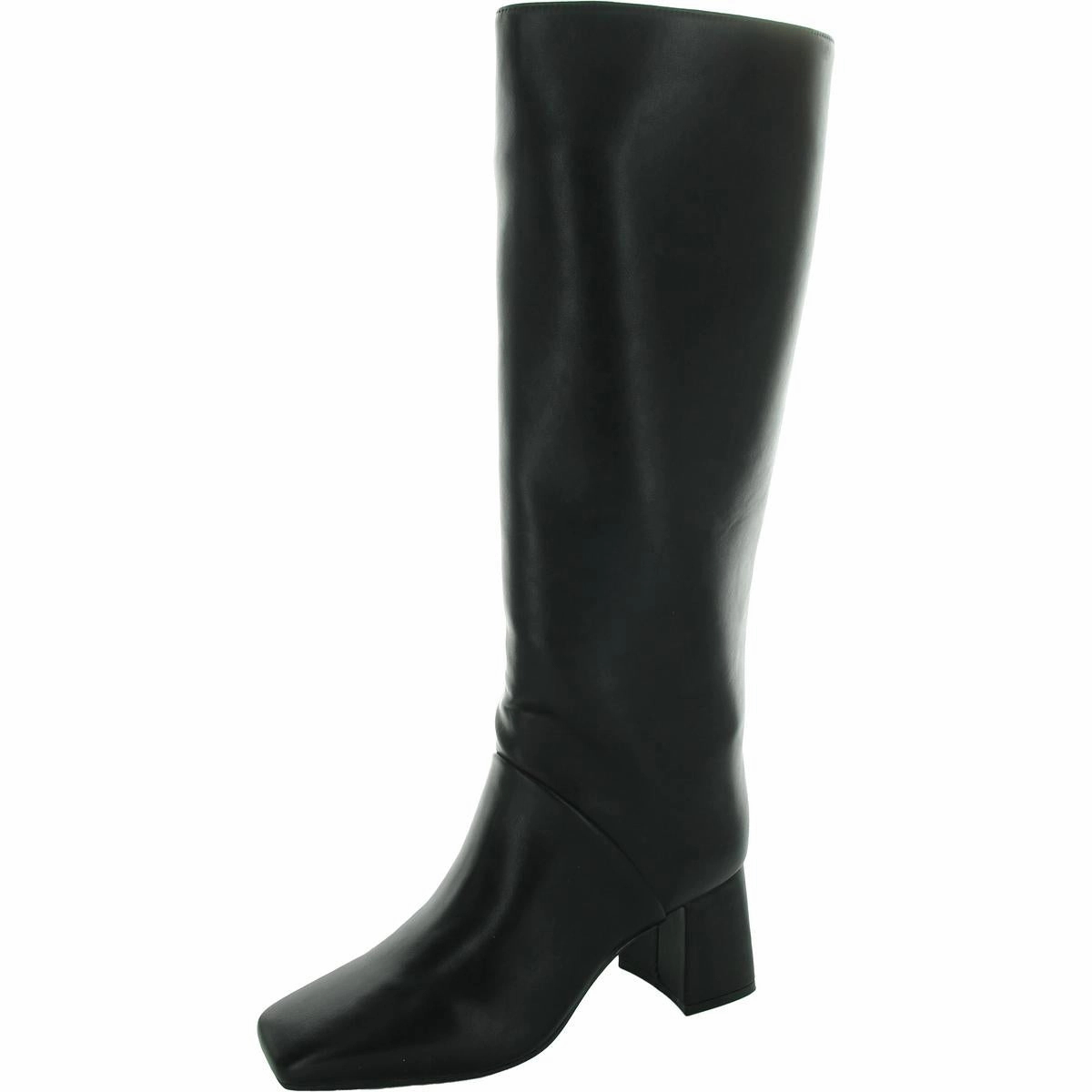 Millerr Womens Faux Leather Square Toe Knee-High Boots