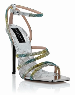 Mirror Leather Sandals Hi-Heels Crystal Promo Womens Sandals with style