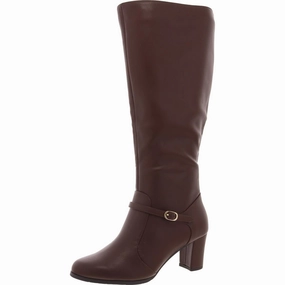 Missy Womens Zipper Faux Leather Knee-High Boots Womens Winter Boots promo deal