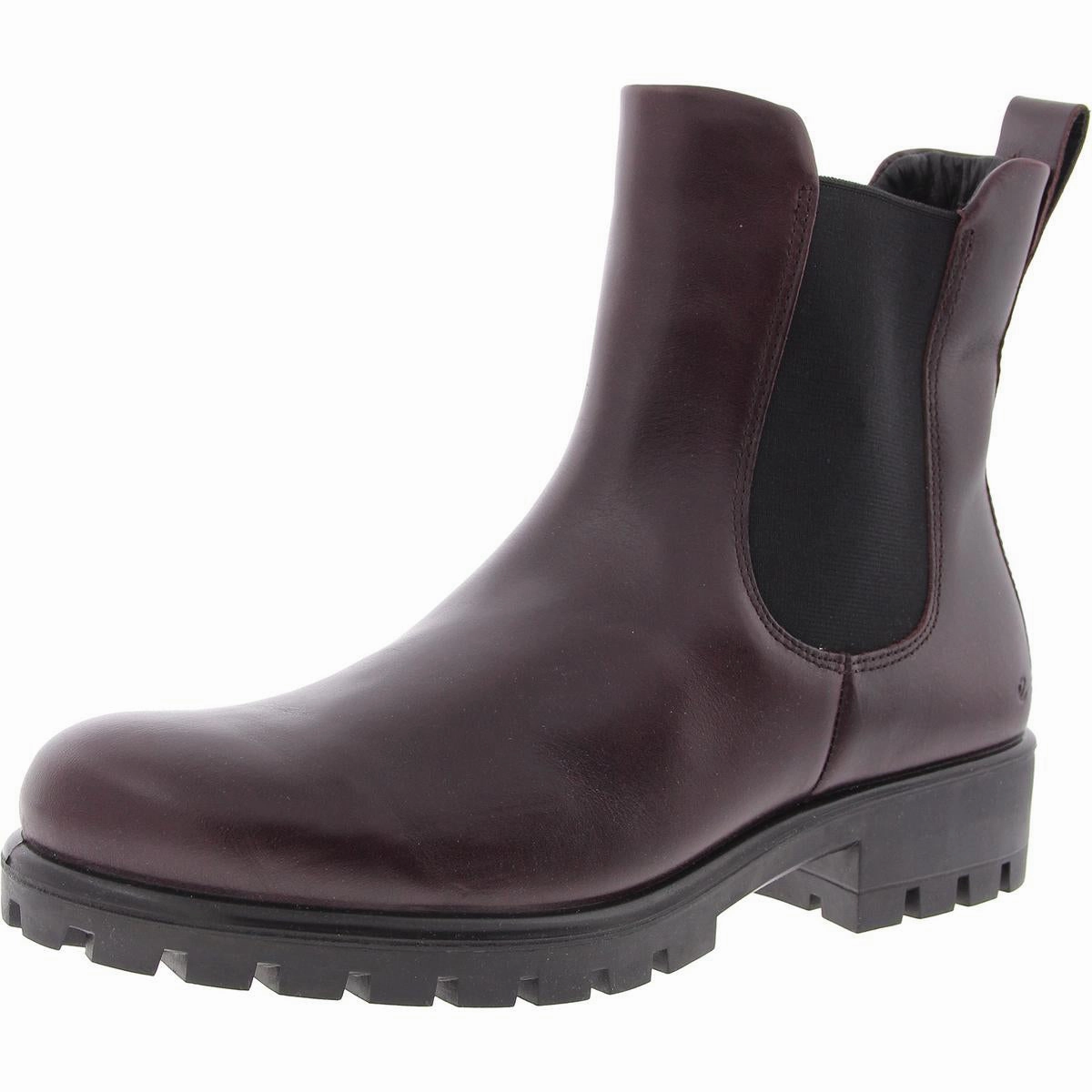 Modtray Womens Leather Lugged Sole Chelsea Boots