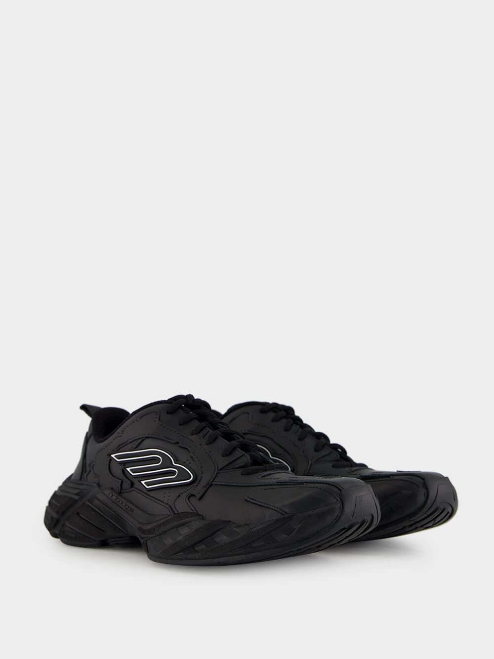 Monday Shoe Black Leather Sneakers