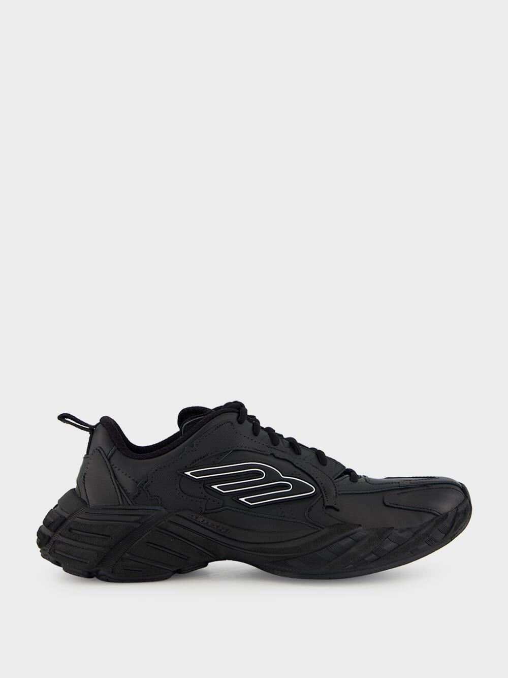 Monday Shoe Black Leather Sneakers Promo deal Mens Sneakers